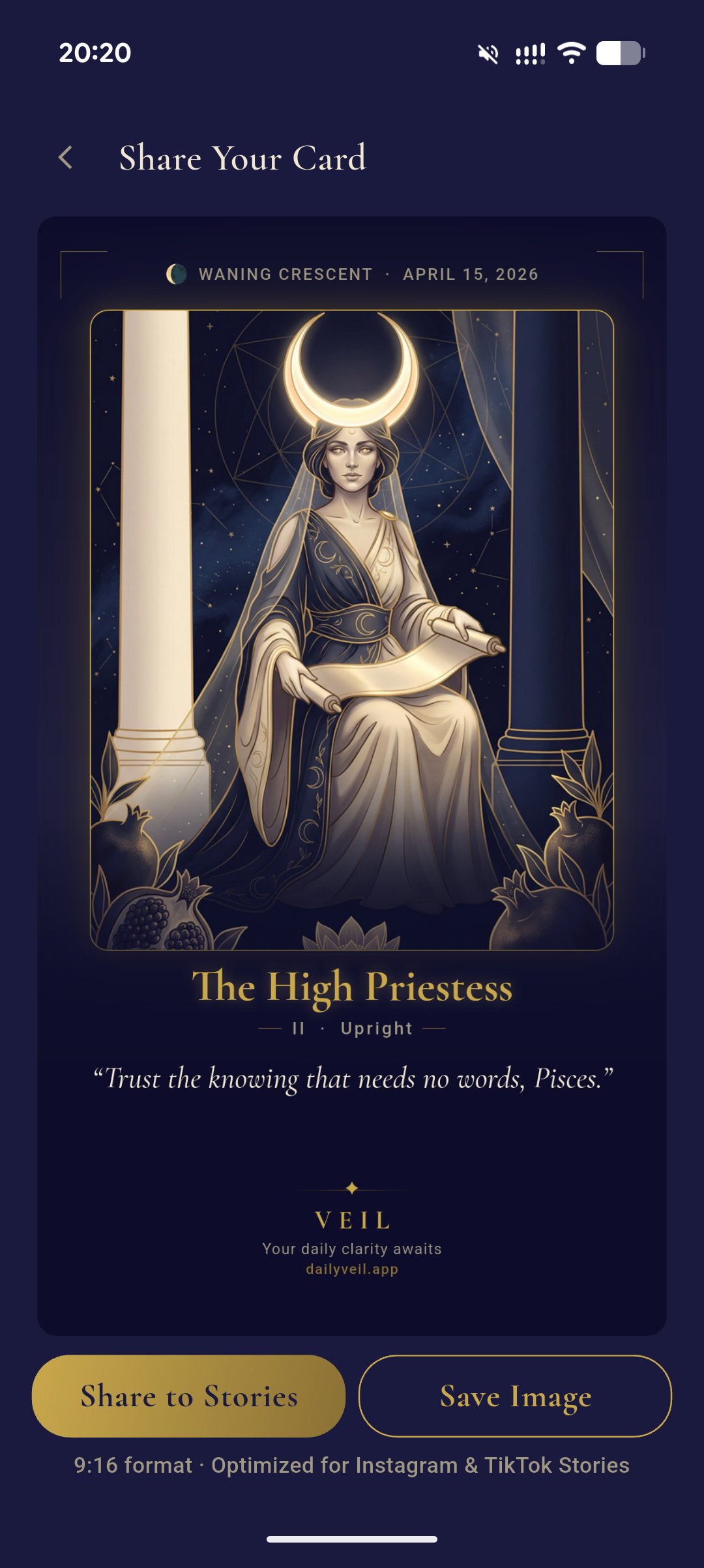 Veil shareable 9:16 card image